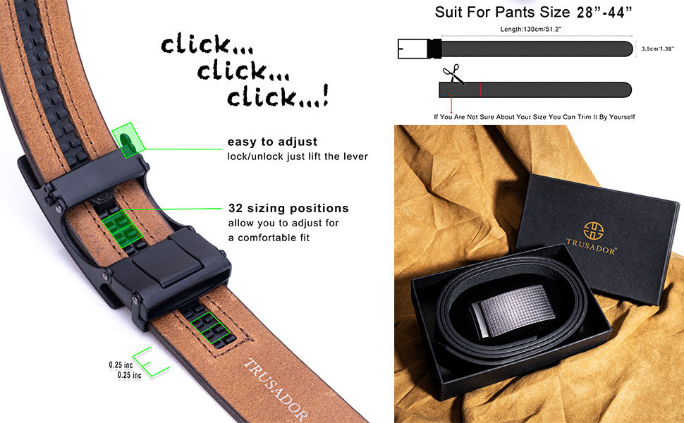 Ferrara Leather Ratchet Belt