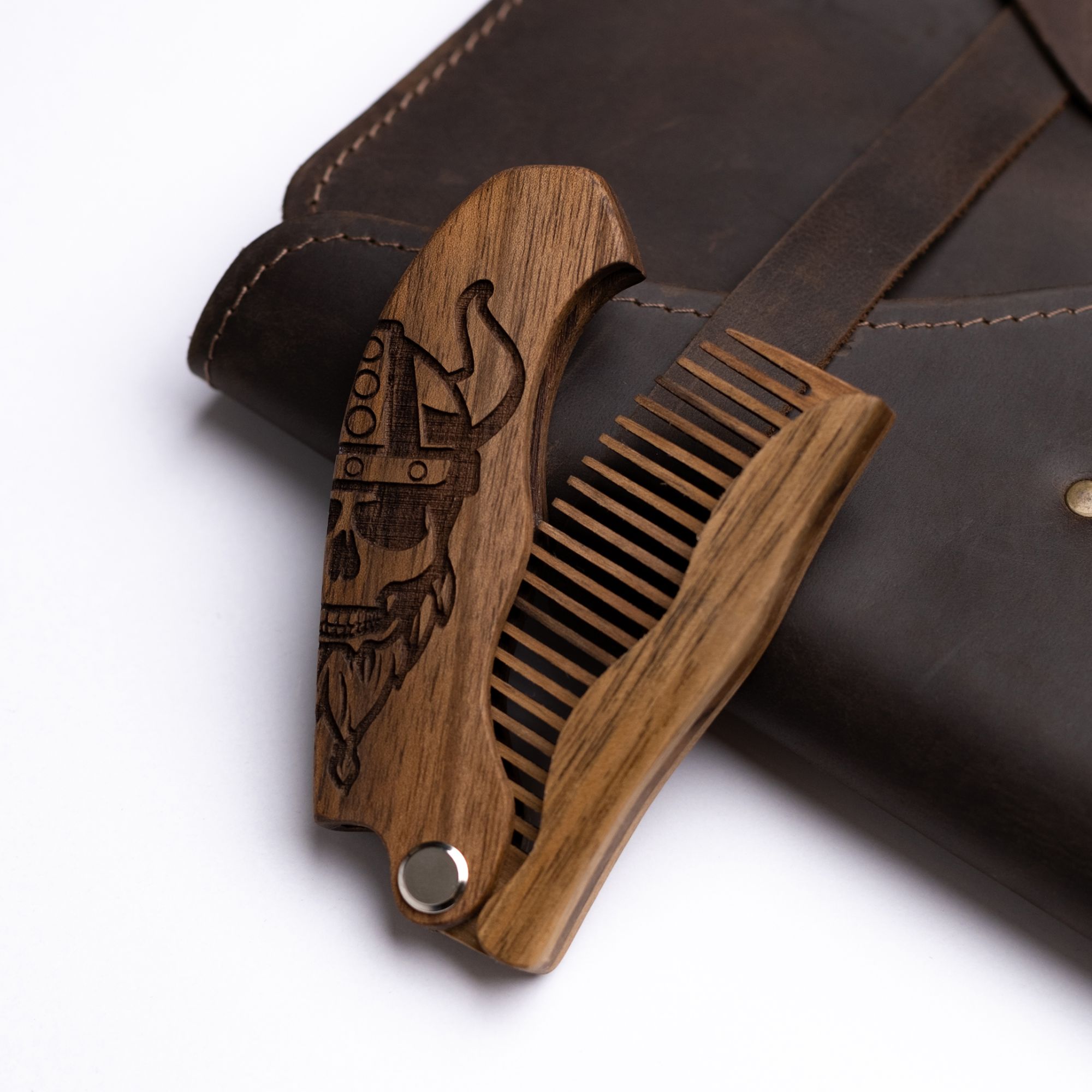 Wooden Beard Comb – Viking Design