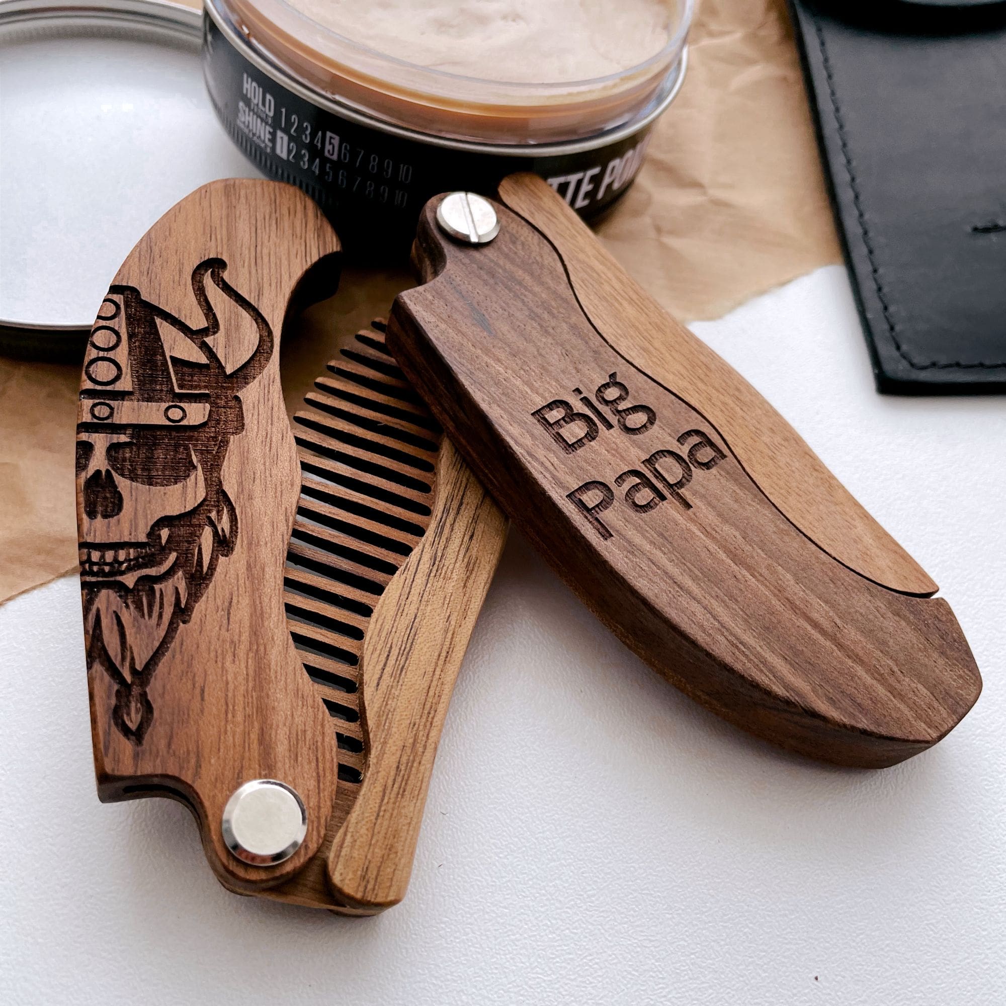 Wooden Beard Comb – Viking Design