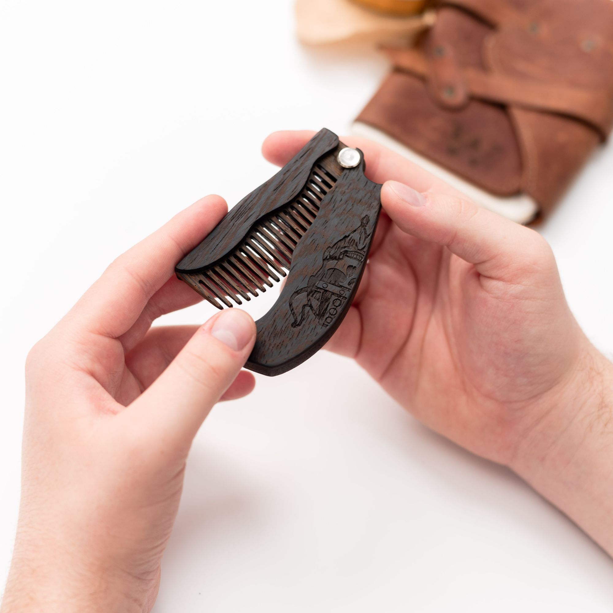 Wooden Beard Comb – Viking Design