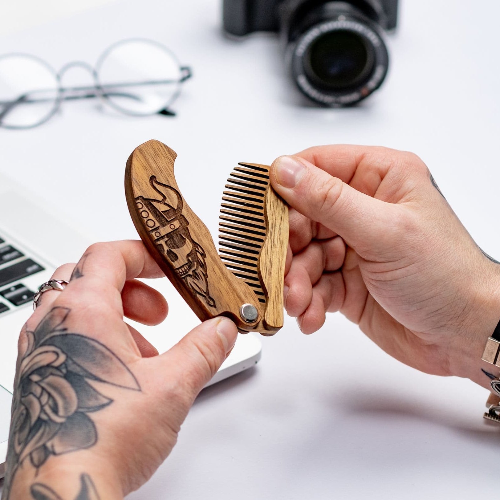 Wooden Beard Comb – Viking Design