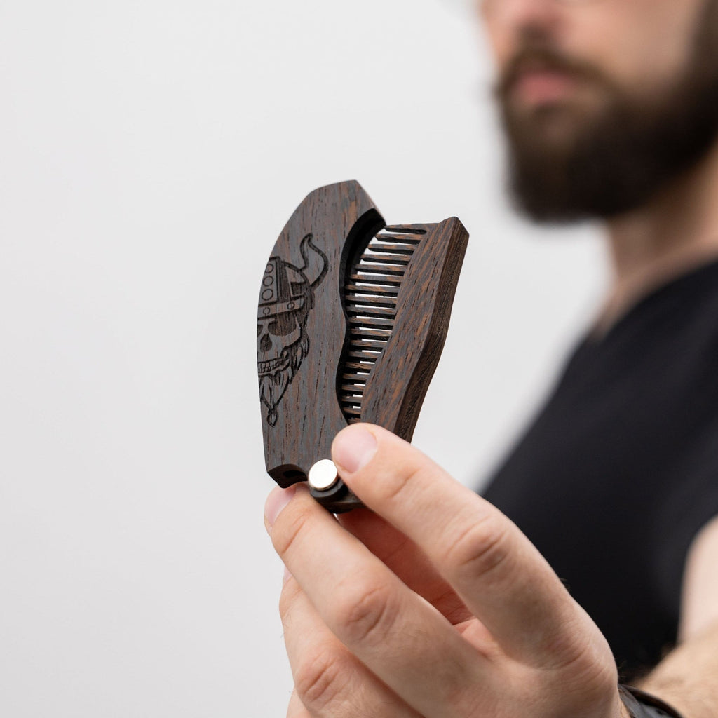 Wooden Beard Comb – Viking Design