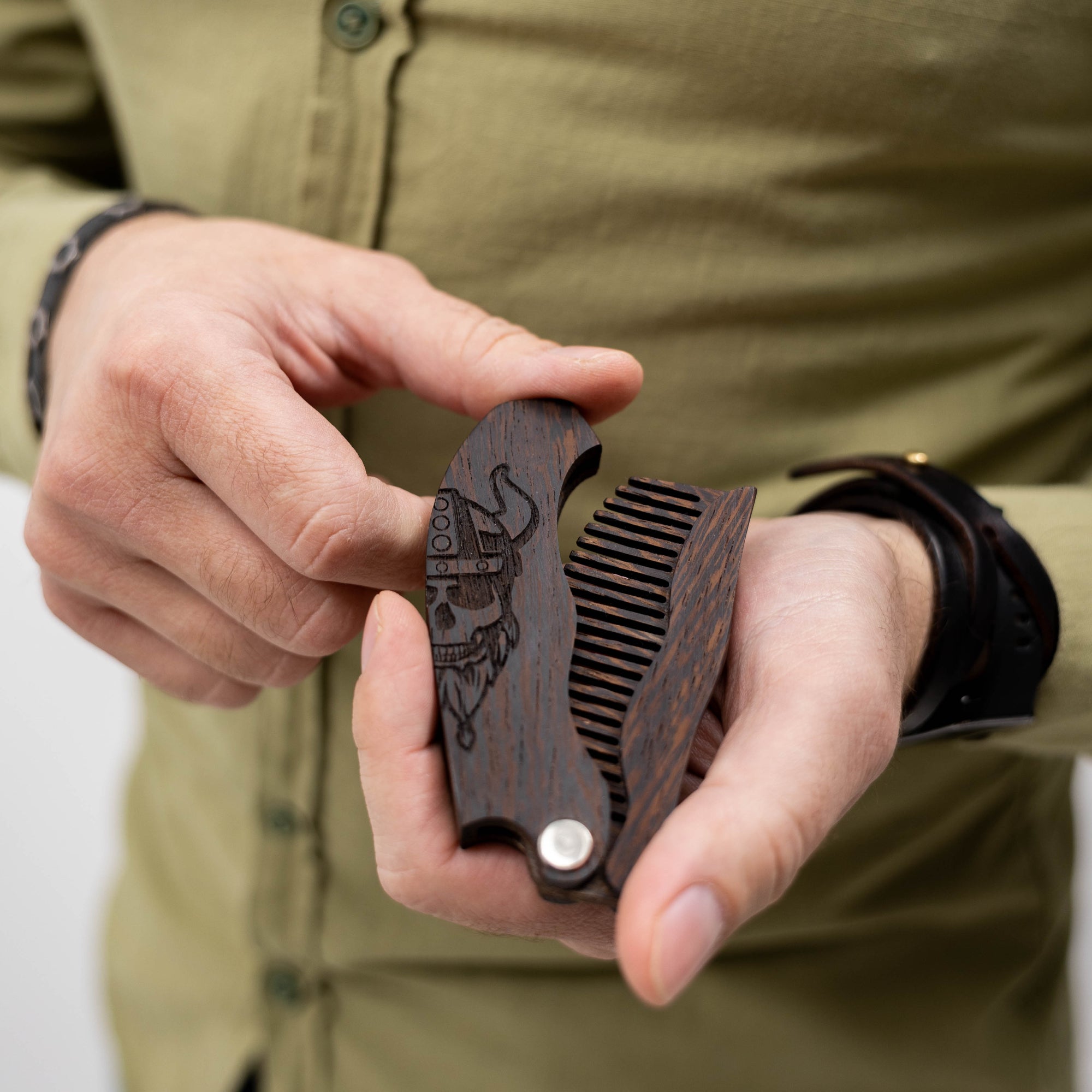 Wooden Beard Comb – Viking Design